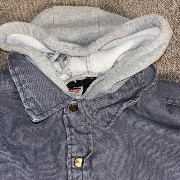 Dickies Hoodie Jacket Men 2XL Blue Workwear Insulated Canvas Enforced Elbows - Picture 5 of 8